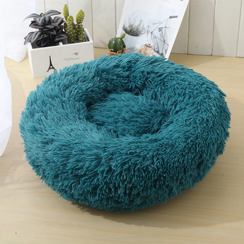 Autumn Winter Comfortable Plush Cat Beds Soft Dog Washable Donut Cuddler Multiple Sizes Sleeping Bed