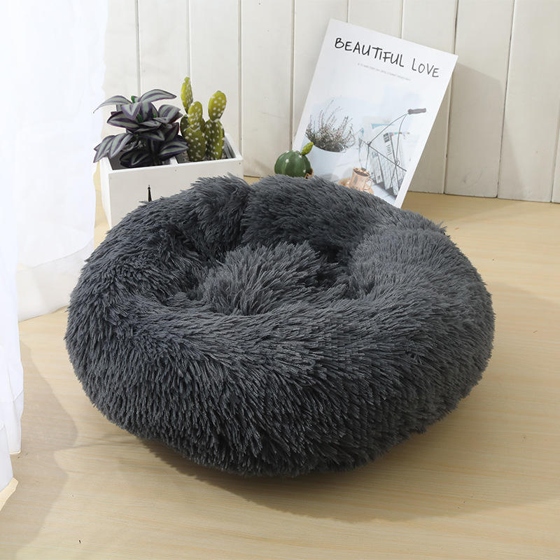 Autumn Winter Comfortable Plush Cat Beds Soft Dog Washable Donut Cuddler Multiple Sizes Sleeping Bed