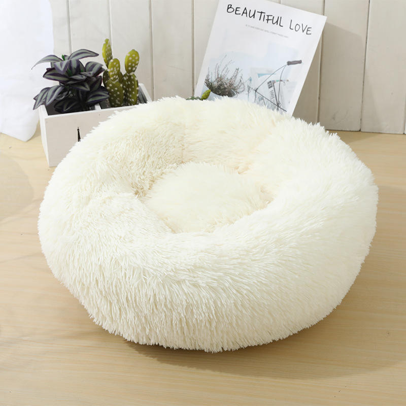 Autumn Winter Comfortable Plush Cat Beds Soft Dog Washable Donut Cuddler Multiple Sizes Sleeping Bed