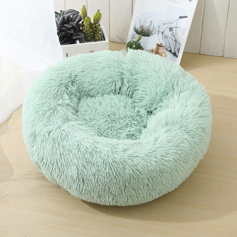 Autumn Winter Comfortable Plush Cat Beds Soft Dog Washable Donut Cuddler Multiple Sizes Sleeping Bed