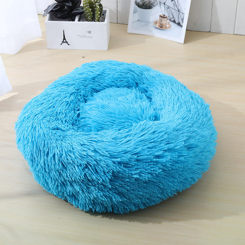 Autumn Winter Comfortable Plush Cat Beds Soft Dog Washable Donut Cuddler Multiple Sizes Sleeping Bed