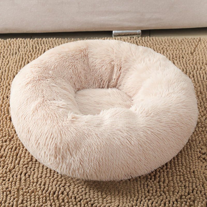 Autumn Winter Comfortable Plush Cat Beds Soft Dog Washable Donut Cuddler Multiple Sizes Sleeping Bed