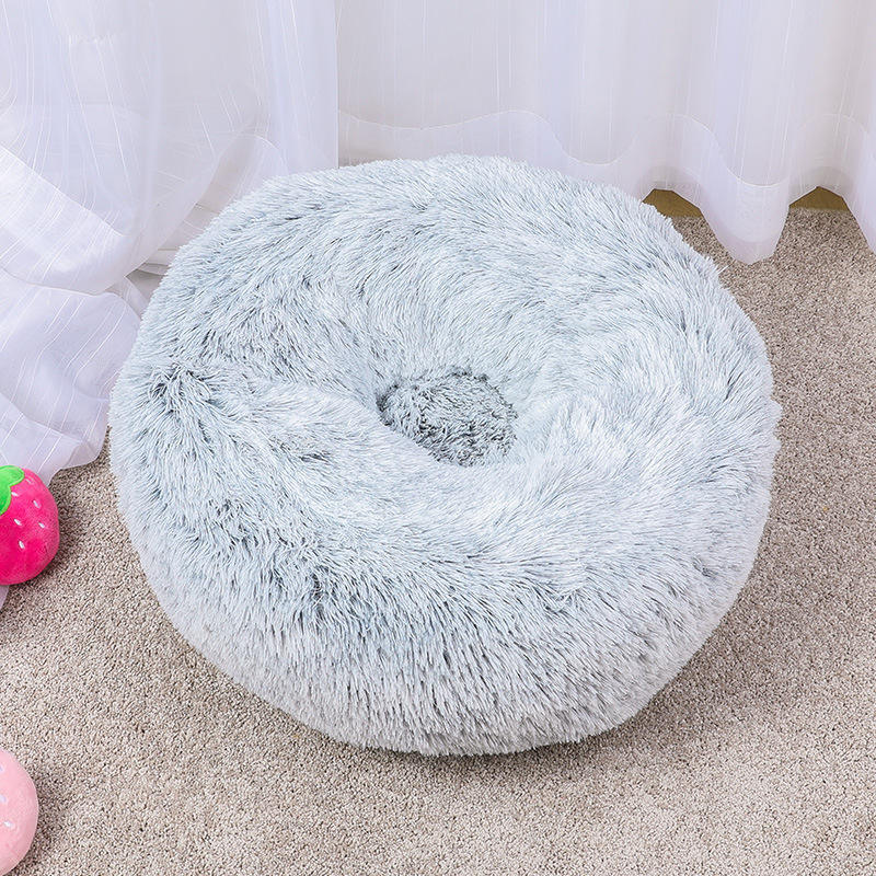 Autumn Winter Comfortable Plush Cat Beds Soft Dog Washable Donut Cuddler Multiple Sizes Sleeping Bed