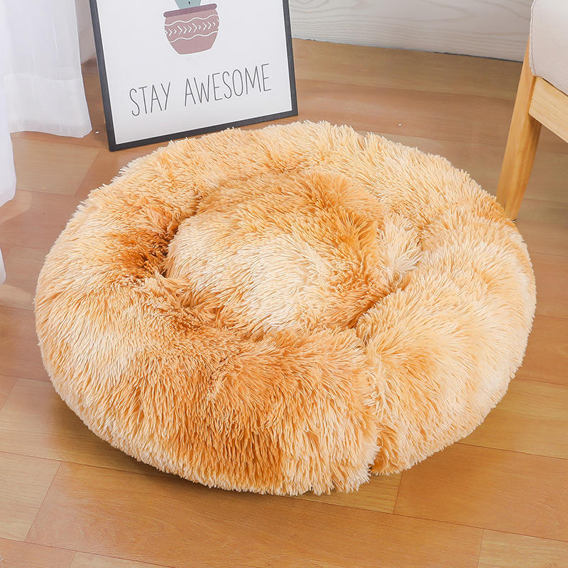 Autumn Winter Comfortable Plush Cat Beds Soft Dog Washable Donut Cuddler Multiple Sizes Sleeping Bed