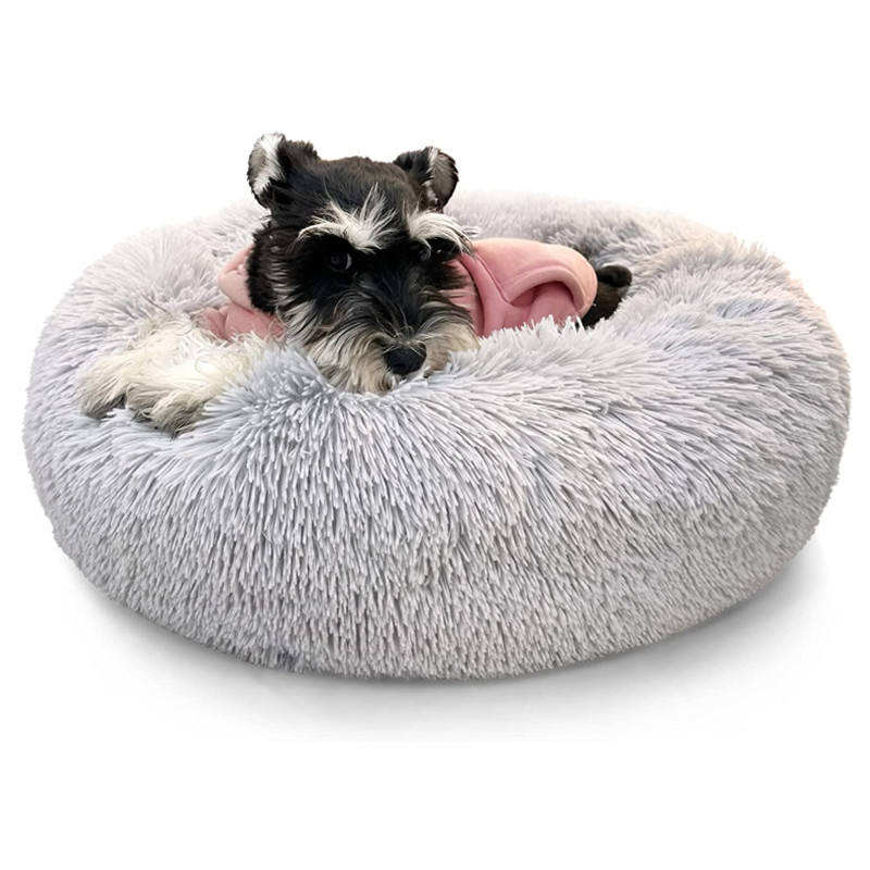 Manufacturer Wholesale Plush Fluffy Large Donut Dog Beds Large Dog Sofa Luxury Pet Bed