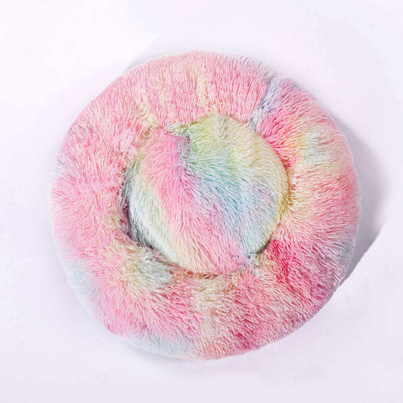 Manufacturer Wholesale Plush Fluffy Large Donut Dog Beds Large Dog Sofa Luxury Pet Bed