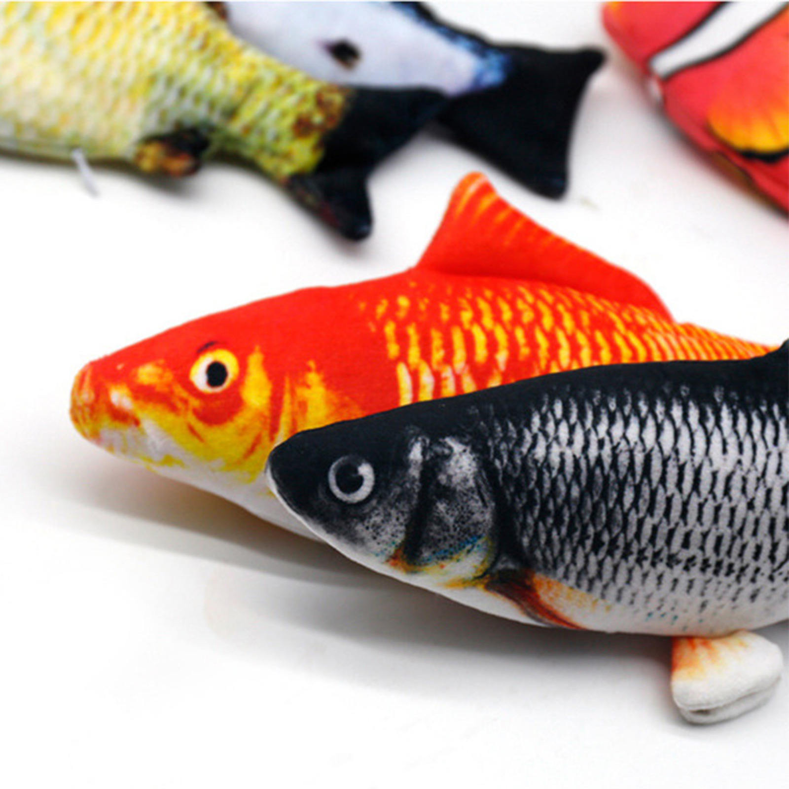 Popular Electric Usb Rechargeable Simulation Interactive Realistic Fish Swing Tail Plush Funny Fish Cat Pet Toy