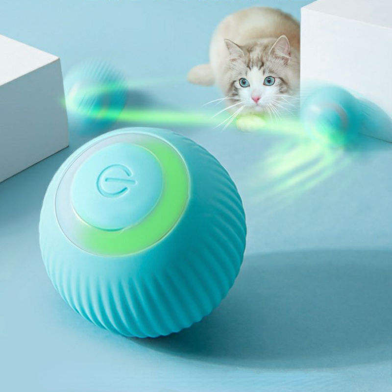 Best Selling Smart Cat Toys Automatic Rolling Ball Electric Led Light Interactive Cats Training Rotating Toys Ball