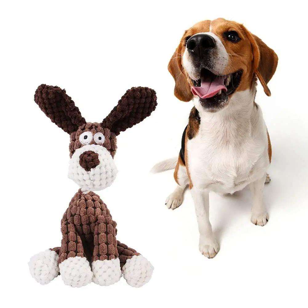 Factory Wholesale Plush Dog Toys Funny Donkey Interactive Bite Resistant Toy Puppy Squeaky Chew Toys