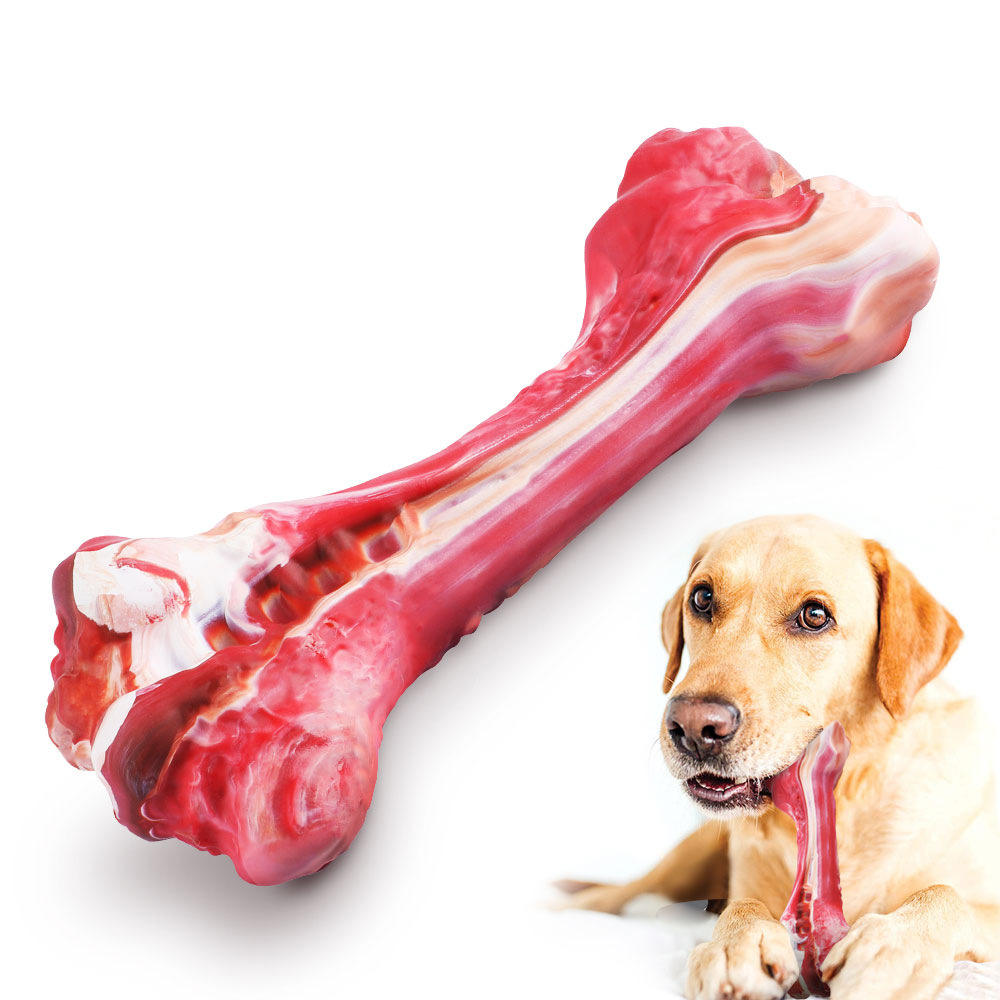 Low Price Bone Ultra Durable Interactive Rubber Christmas Leg Bone Chew Dog Toy For Aggressive Chewers