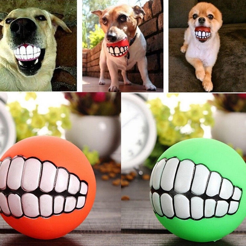 Pet Supplies Toys Squeaking Ball Teeth Chew Toy Funny Pets Dog Puppy Cat Ball