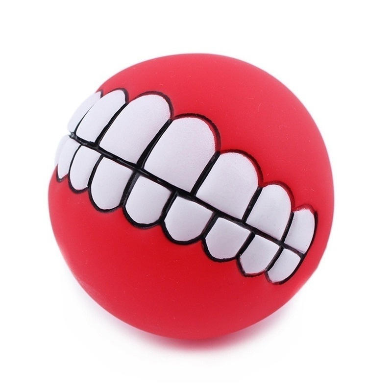 Pet Supplies Toys Squeaking Ball Teeth Chew Toy Funny Pets Dog Puppy Cat Ball