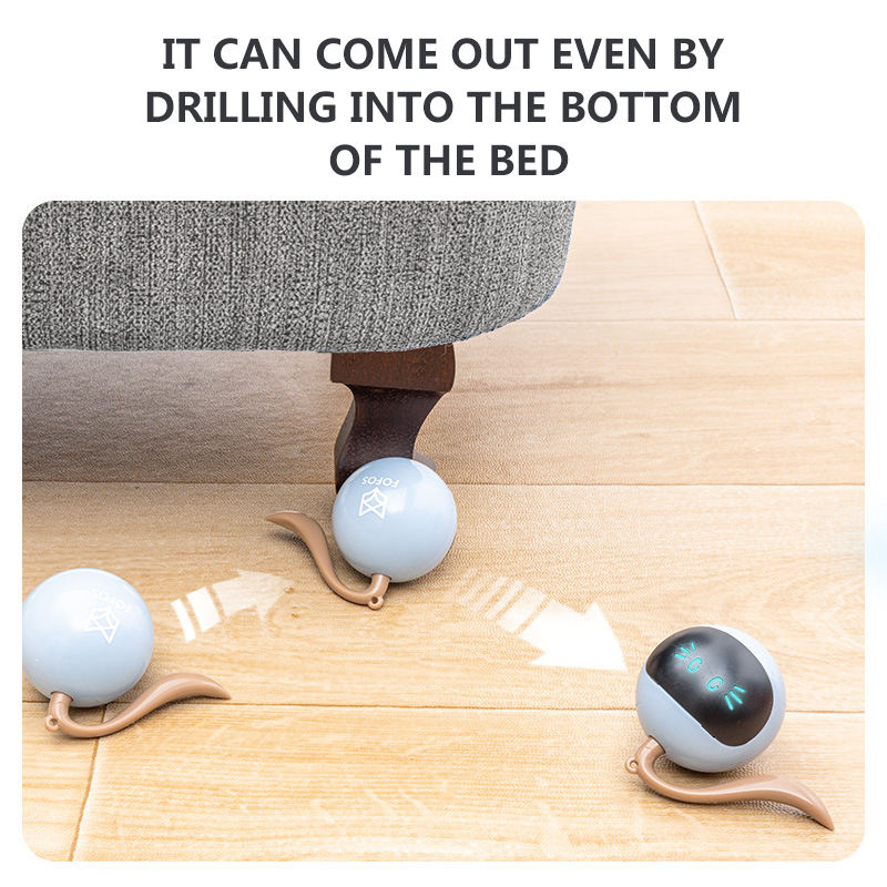 New Design Pet Smart Interactive Cat Toy Led Rotating Usb Recharge Kitten Electronic Ball Pet Toys