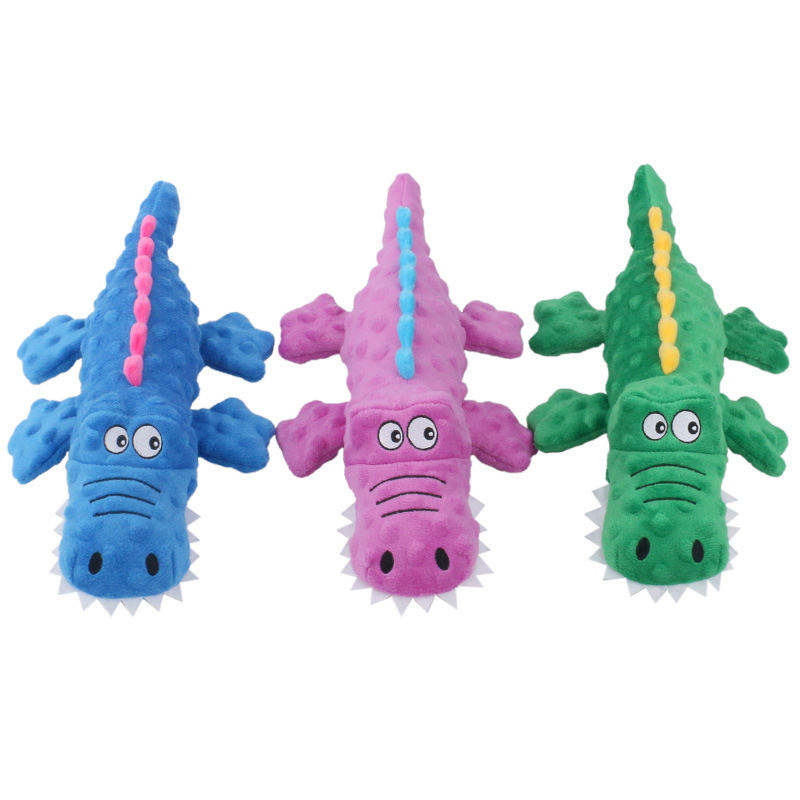 New Arrival Pets Stuffed Animal Gift Crocodile Cotton Plush Squeaky Puppy Dog Cute Toys