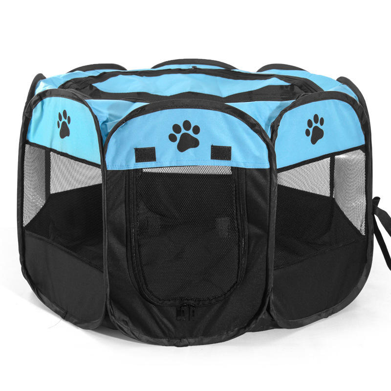 High Quality Scratch-resistant Outdoor Pop Up Pet Carrier Tent Portable Folding Pet Tent Dog House Octagonal Cage