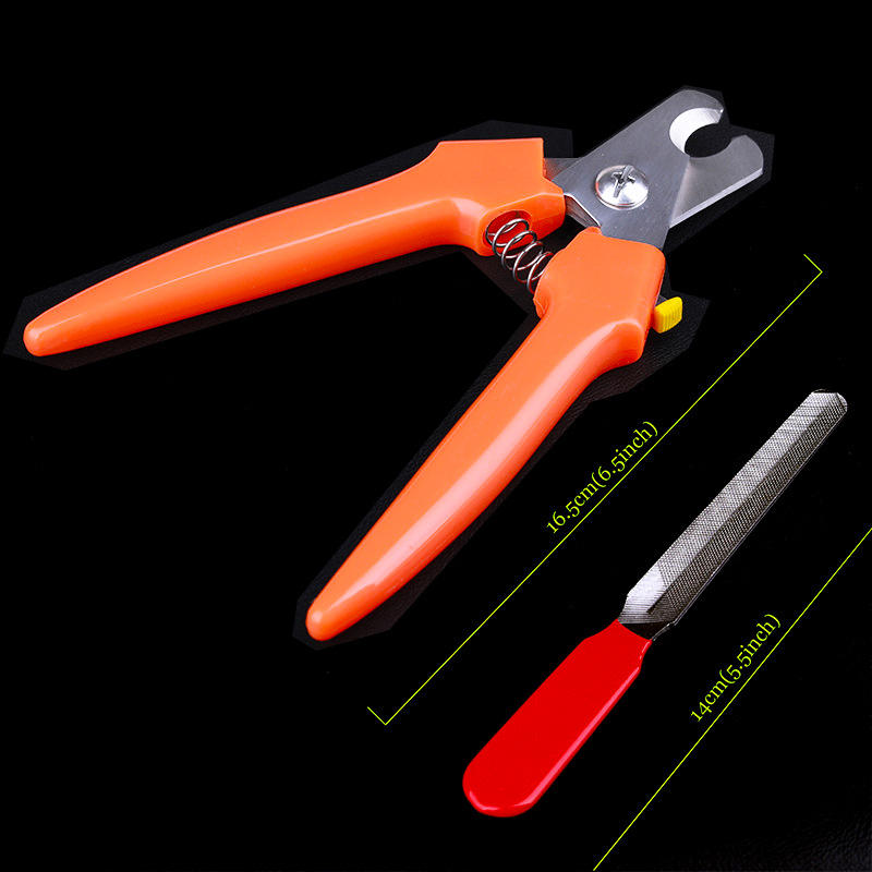 Wholesale Hot Sale Stainless Steel Half Moon Type Orange Pet Grooming Nail Clippers Dog Cat Nail Scissors