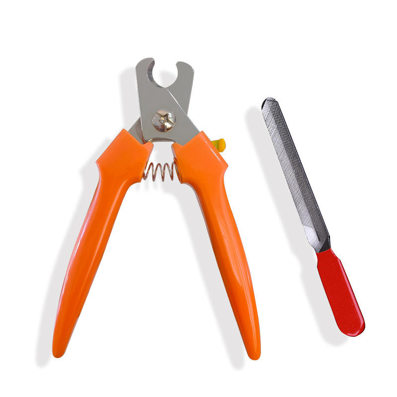 Wholesale Hot Sale Stainless Steel Half Moon Type Orange Pet Grooming Nail Clippers Dog Cat Nail Scissors