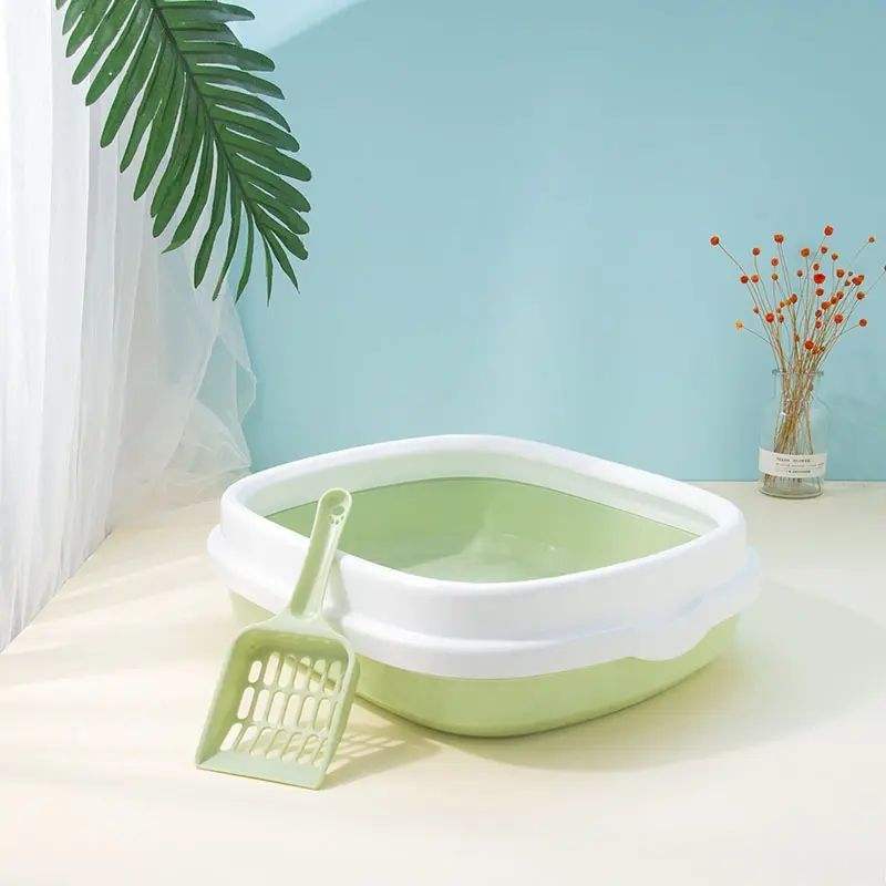 Factory Cheap Foldable Plastic Closed Cat Litter Box Grid Cat Sand Box Cat Splash-proof Toilet Box