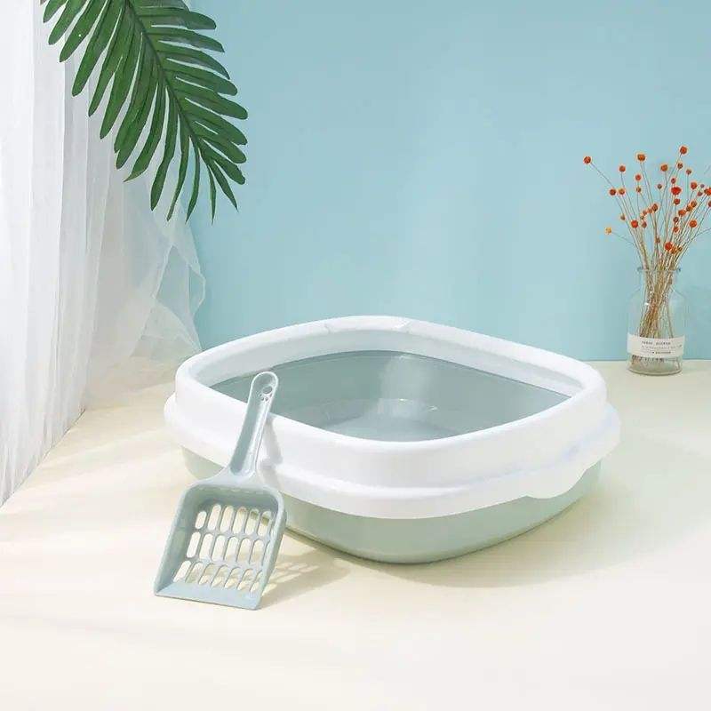 Factory Cheap Foldable Plastic Closed Cat Litter Box Grid Cat Sand Box Cat Splash-proof Toilet Box