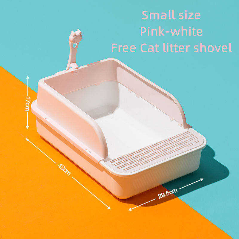 Factory Cheap Foldable Plastic Closed Cat Litter Box Grid Cat Sand Box Cat Splash-proof Toilet Box