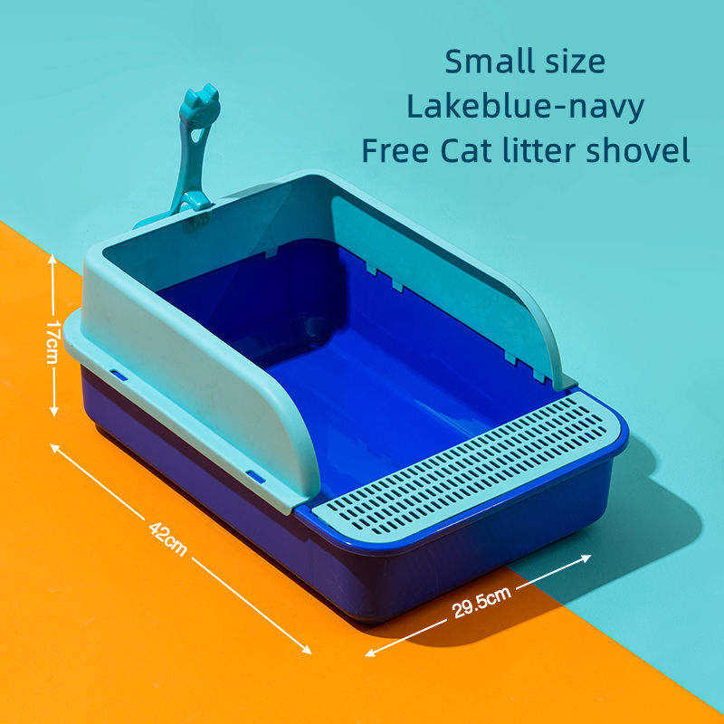 Factory Cheap Foldable Plastic Closed Cat Litter Box Grid Cat Sand Box Cat Splash-proof Toilet Box