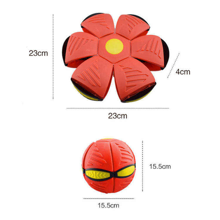 New Product Launch Outdoor Toy Deformation Ufo Ball Magic Ball Deformation Elastic Interactive Flat Throwing Disc Pet Sports Toy