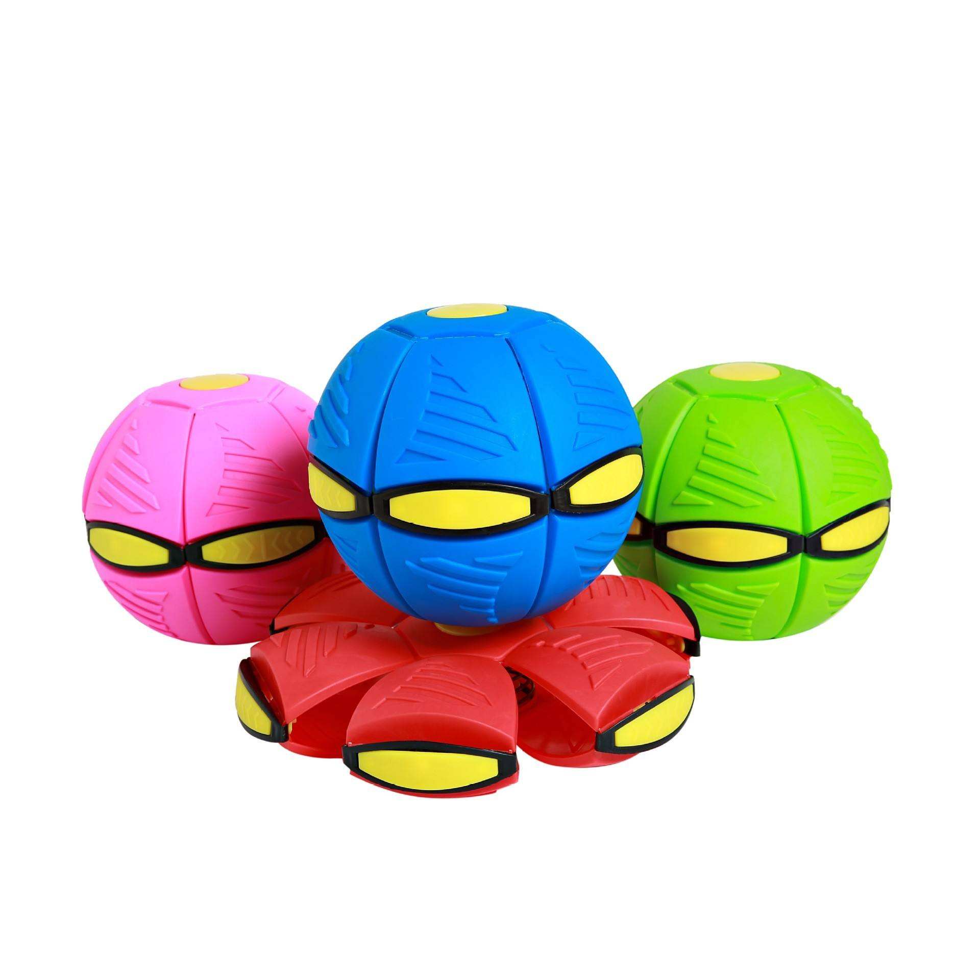 New Product Launch Outdoor Toy Deformation Ufo Ball Magic Ball Deformation Elastic Interactive Flat Throwing Disc Pet Sports Toy