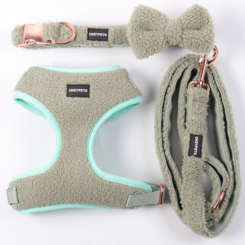 Hot Selling Popular Adjustable Custom Color Green Padded Mesh Sherpa Eco Friendly Xxs Dog Harness Vest Custom Design