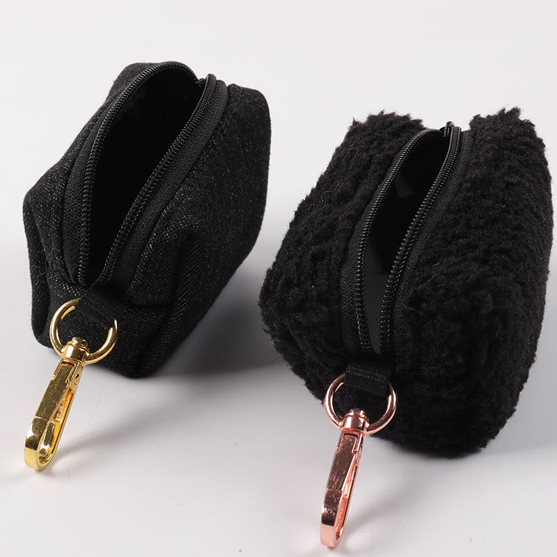 2023 Solid Colors Sherpa Luxury Cute Metal Accessories Quick Release Buckle Adjustable Dog Harness Collars Black