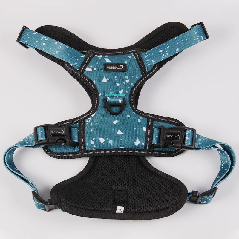 Adjustable Upgraded Large Dog Harness Breathable Mesh Strong Green Sublimation Reflective Pet Dog Harness Vest