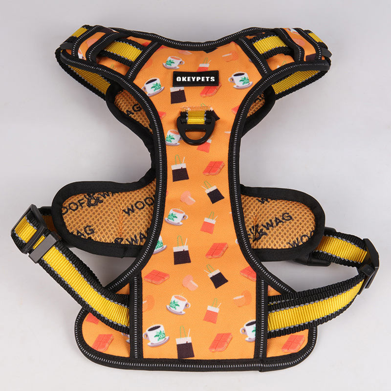 No-pull Pet Harness With 2 Leash Clips Adjustable Soft Padded Dog Vest Reflective No-choke Pet Oxford Vest