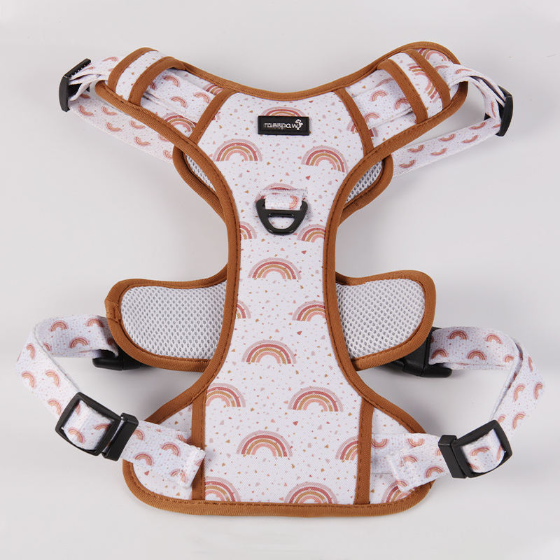 Personaised Outdoor Pet Vest Set Packaging Nylon Oxford Adjustable Reflective No-choke Blind Dog Harness Jacket Vest