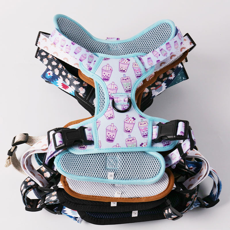 Fashion Summer Style Large Pet Vest Set Nylon Oxford 2 Leash Clip Strong Dog Harness Vest With Oem Custom Logo