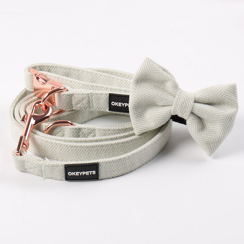 Oem Custom Dog Collar Soft Blank Green Cotton Quick Release Buckle Adjustable Dog Collar For Small Medium Breed