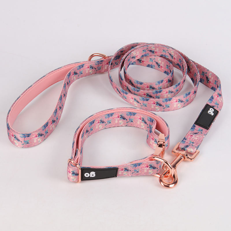 Wholesale Dog Harness Set Pet Harness And Leash,Plain Color Foam Handle Polyester Pet Harness And Leash