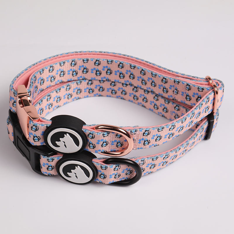 Best Quality Luxury Personalized Heat Transfer Printed Webbing Neoprene Padded Dog Collar Designer