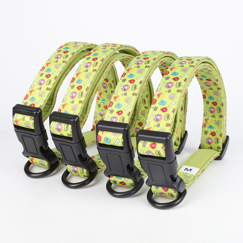 Pet Supplies Custom Design Adjustable Christmas Dog Pet Collars,Heavy Duty Reflective Padded Handle Nylon Dog Collar