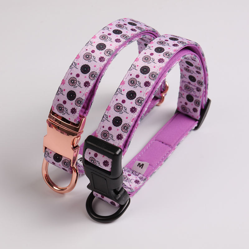 Pet Supplies Custom Design Adjustable Christmas Dog Pet Collars,Heavy Duty Reflective Padded Handle Nylon Dog Collar