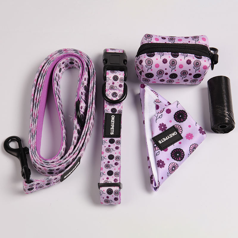 Designer Neoprene Dog Harness Set Pet Dog Best Pattern Puppy Pet Dog Harness Set