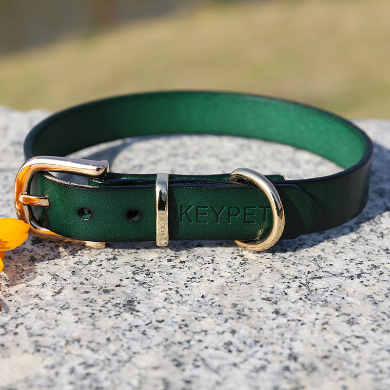 Adjustable Simple Style Stylish Oem Comfortable Personalize Pu Genuine Dog Leather Collar