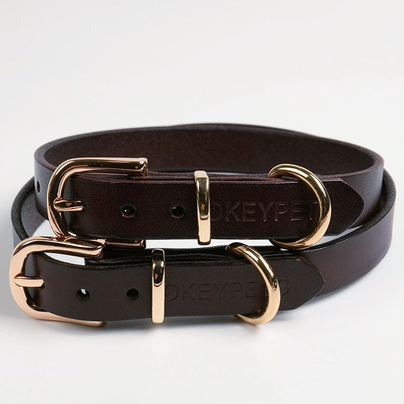 Multi-size Custom Colors Comfortable Heavy Duty Durable Adjustable Smooth Leather Dog Collar