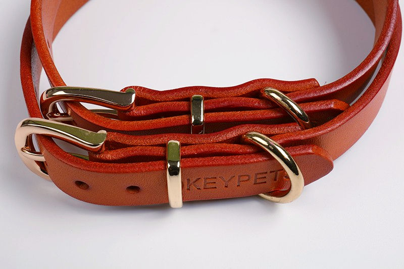 New Fashion Unique Leather Collar Solid Colors Adjustable Leather Dog Collar