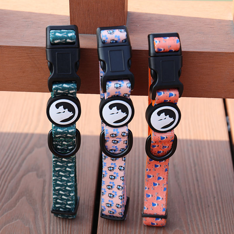 Wholesale Free Design Eco-friendly Soft Polyester Custom Printed Neoprene Designer Dog Collar Collars