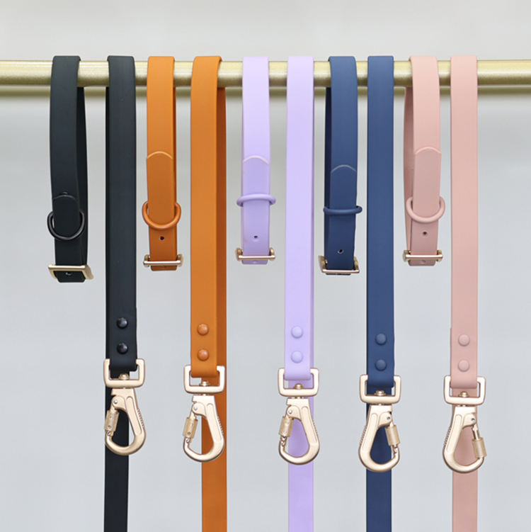 Wholesale New Item Easy Adjustment Dog Collar Leash Set Luxury Custom Waterproof Dog Collar Leash