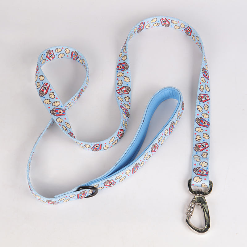 Personalized Custom Pattern Absorbing Soft Padded Adjustable Neoprnene Dog Walking Leash