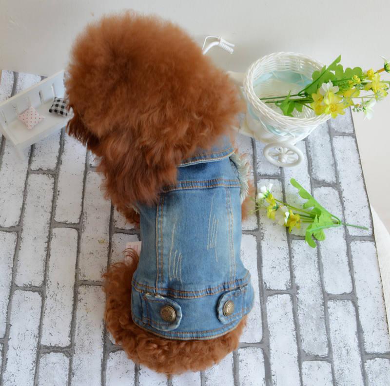 Personalized Wholesale New Pet Vest Jeans Cowboy Dog Jacket Clothes