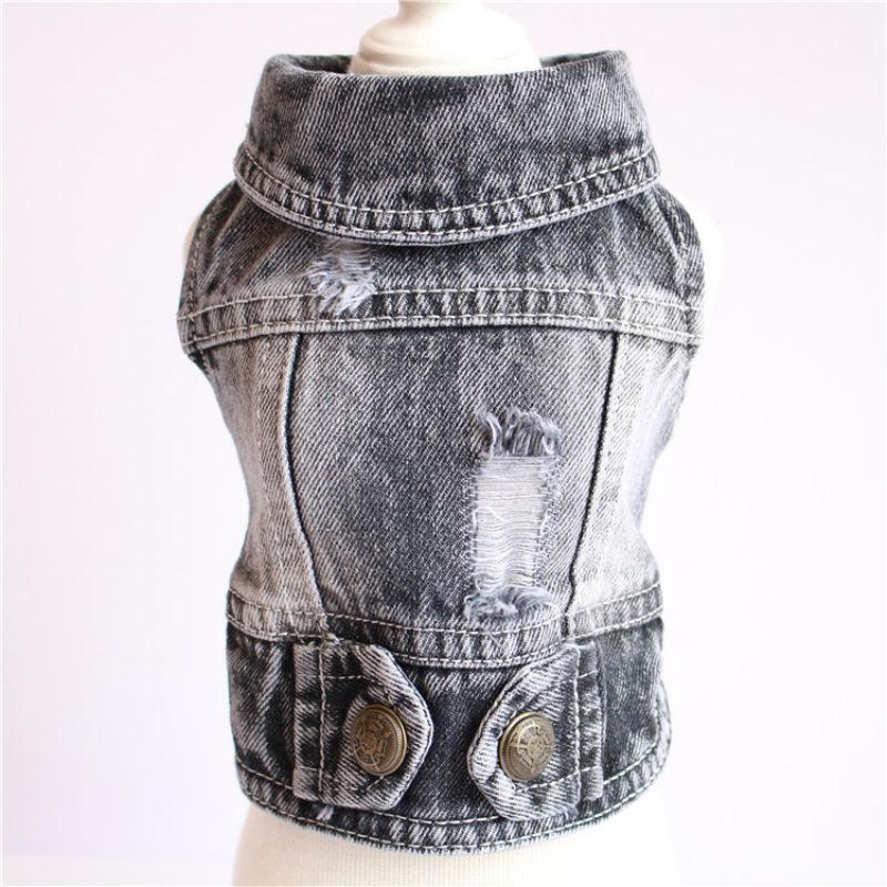 Fashion Wholesale New Cool Pet Vest Clothes Cowboy Dog Jeans Jacket