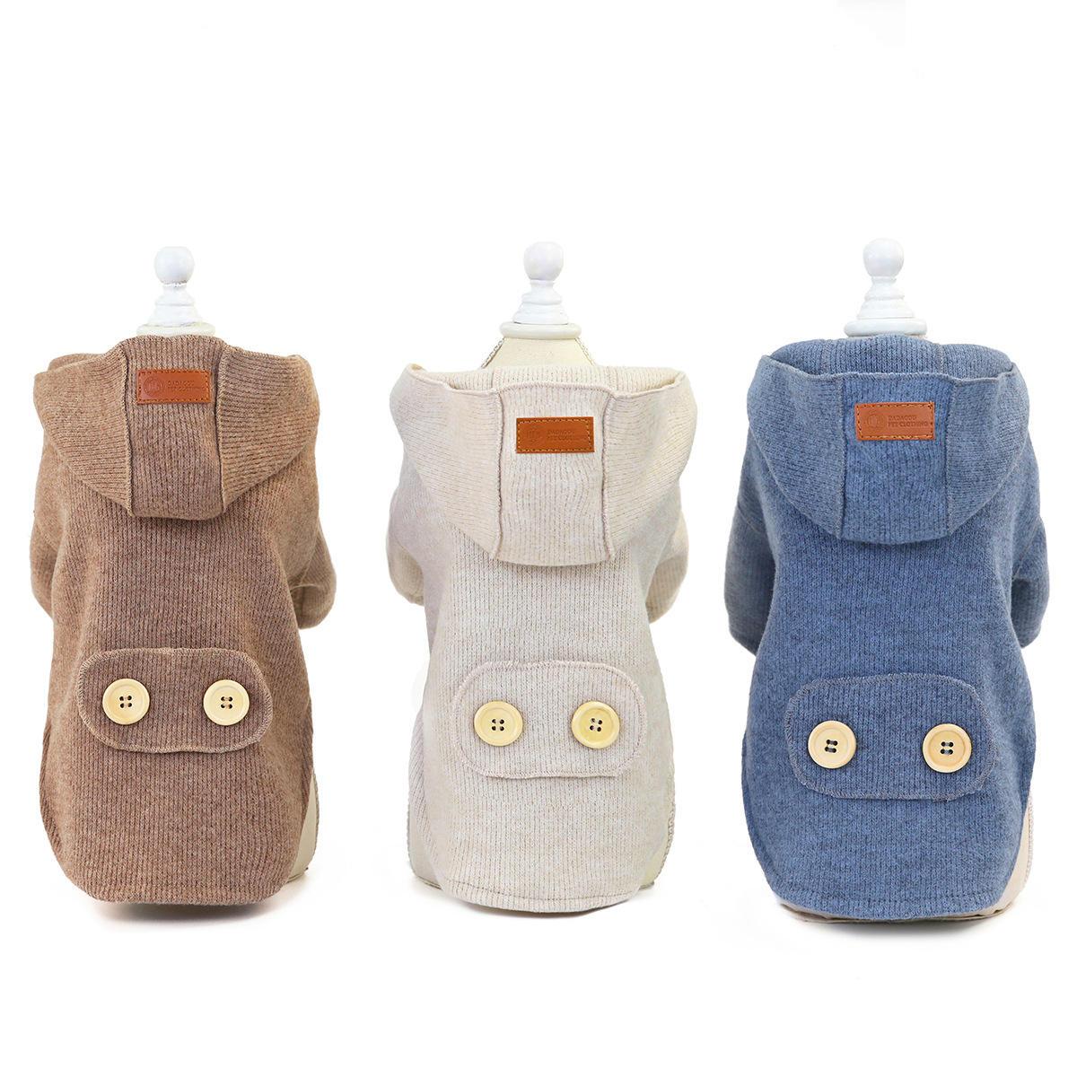 Wholesale Fashion Designers Warm Woolen Cotton Pet Dog Clothes