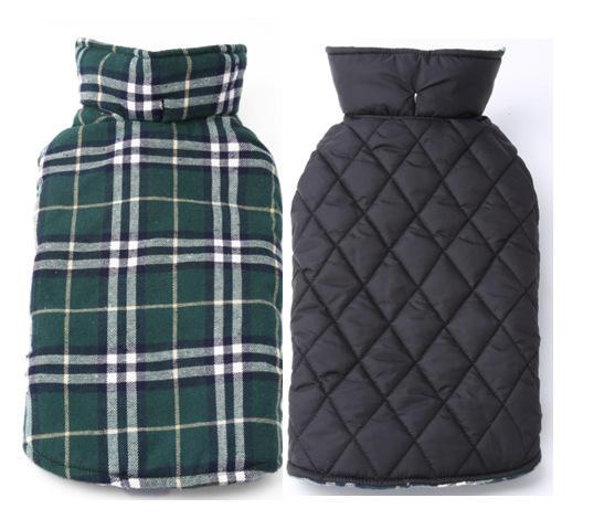 Wholesale Big Waterproof Warm Reversible Flecce Jacket Dog Clothes Dog Coat