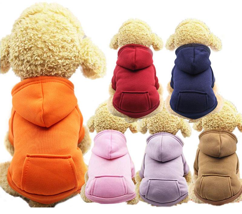 Wholesale Cheap Multicolor Soft Fleece Warm Pet Custom Hoodie Blank Dog Clothes